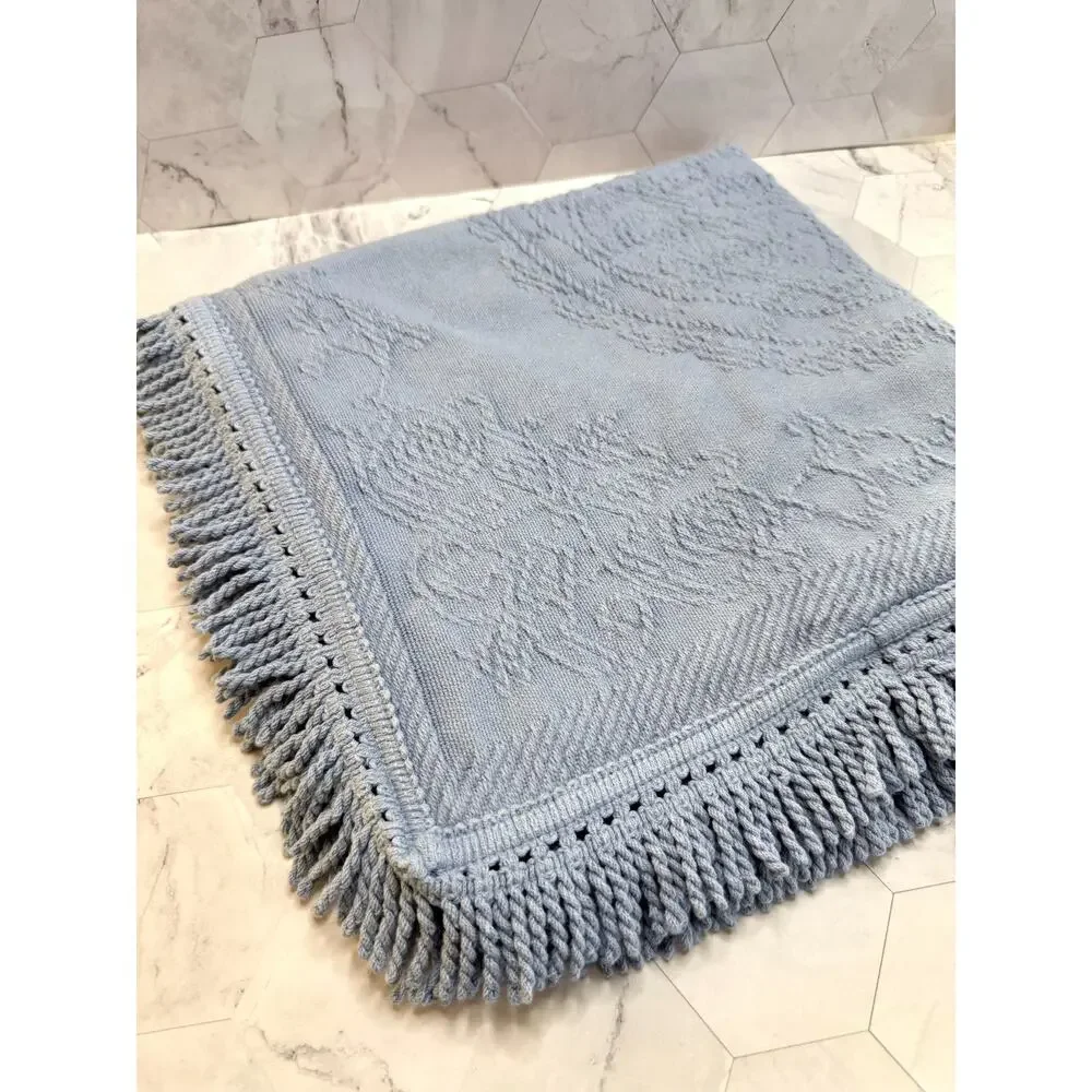 Pillow Sham Whole Home 100% Cotton Blue Embroidered 21x21